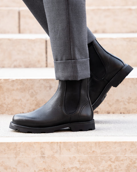ショートブーツ・ブーティ Varsi Leather Gancini-Sole Chelsea Boots FERRAGAMO Varsi Leather Gancini-Sole Chelsea Boots