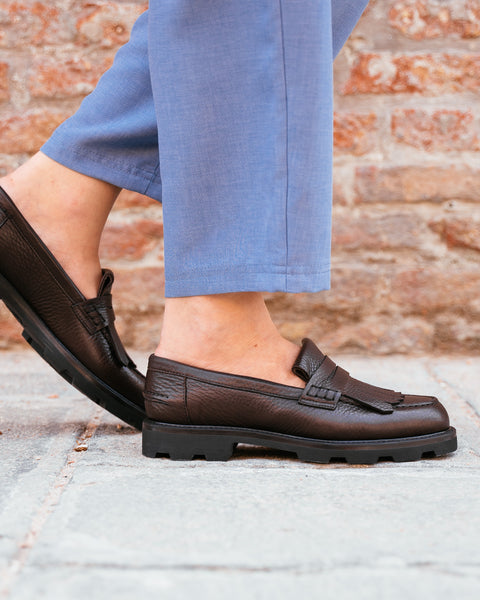 新品 FOOTSTOCK ORIGINALS LOAFER VIBRAM 7 Brown Waxed Suede Waterfproof Loafer - Cobbler Union