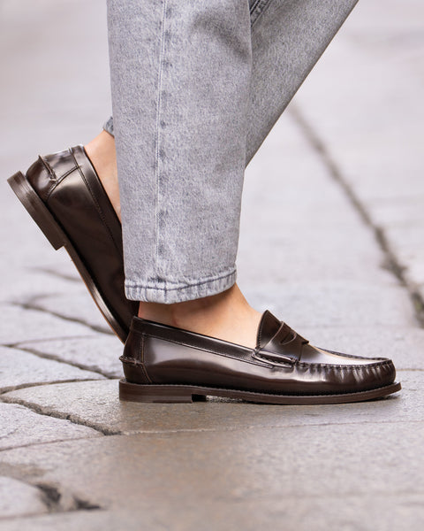 Velasca | Dark brown college loafers, entirely Made in Italy