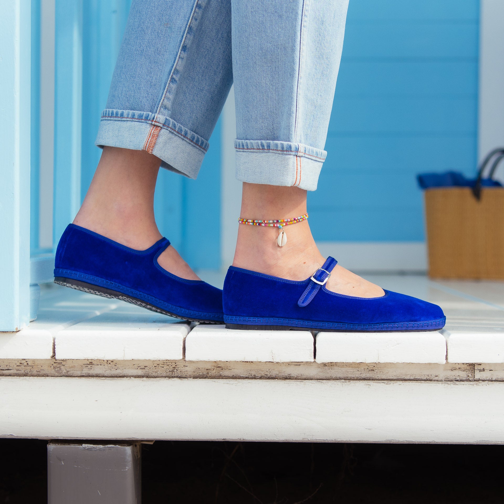 Velasca | Friulane shoes with a strap in blue, handmade Velasca | Friulane shoes with a strap in blue, handmade