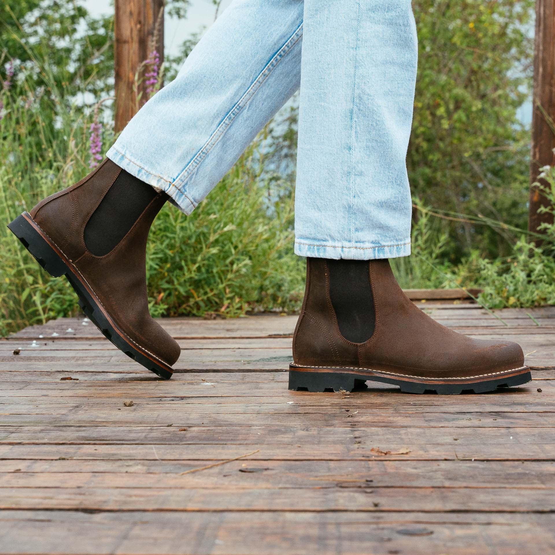 Eureka 革靴 T bar ハイカット ベルクロ 26 エウレカ Velasca | Chelsea boots with a lug sole, entirely handmade