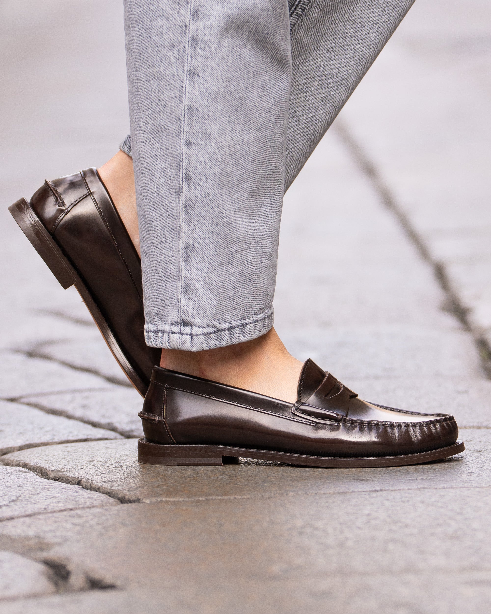Velasca | Dark brown college loafers, entirely Made in Italy