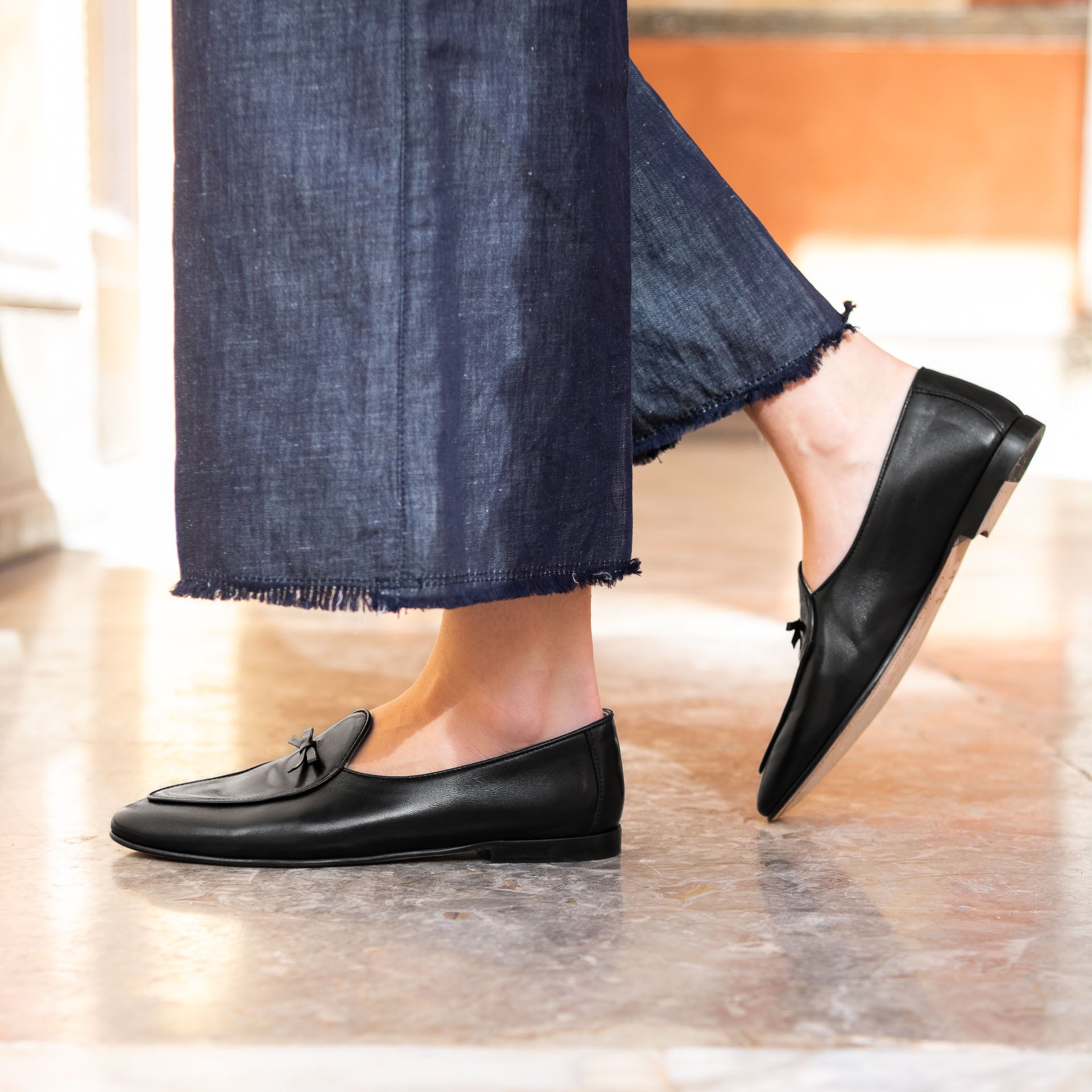 フラットシューズ ^fri fla^ ljh7045 Tassel ribbon loafer 3colors 5008014309 FREEDAZZ embroidered TROPICAL Loafer unisex 6-13 – Freedazz