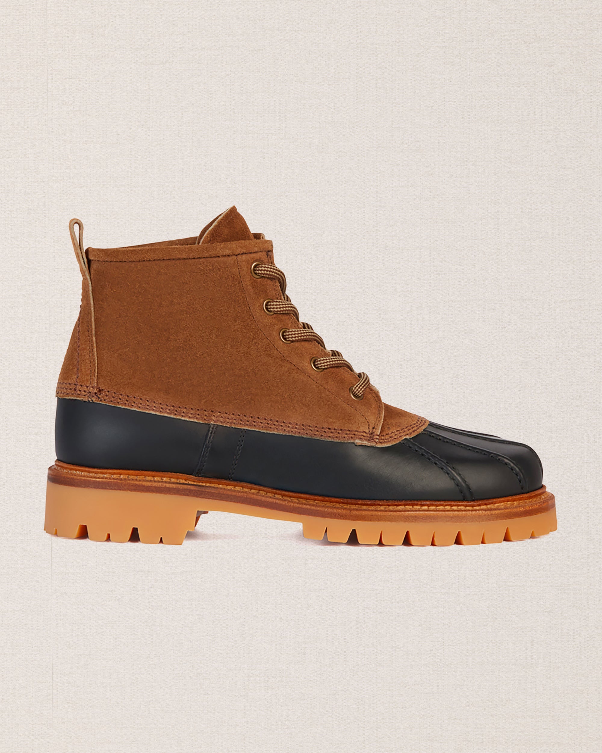 Velasca | Black and tobacco leather hiking boots, Made in Italy