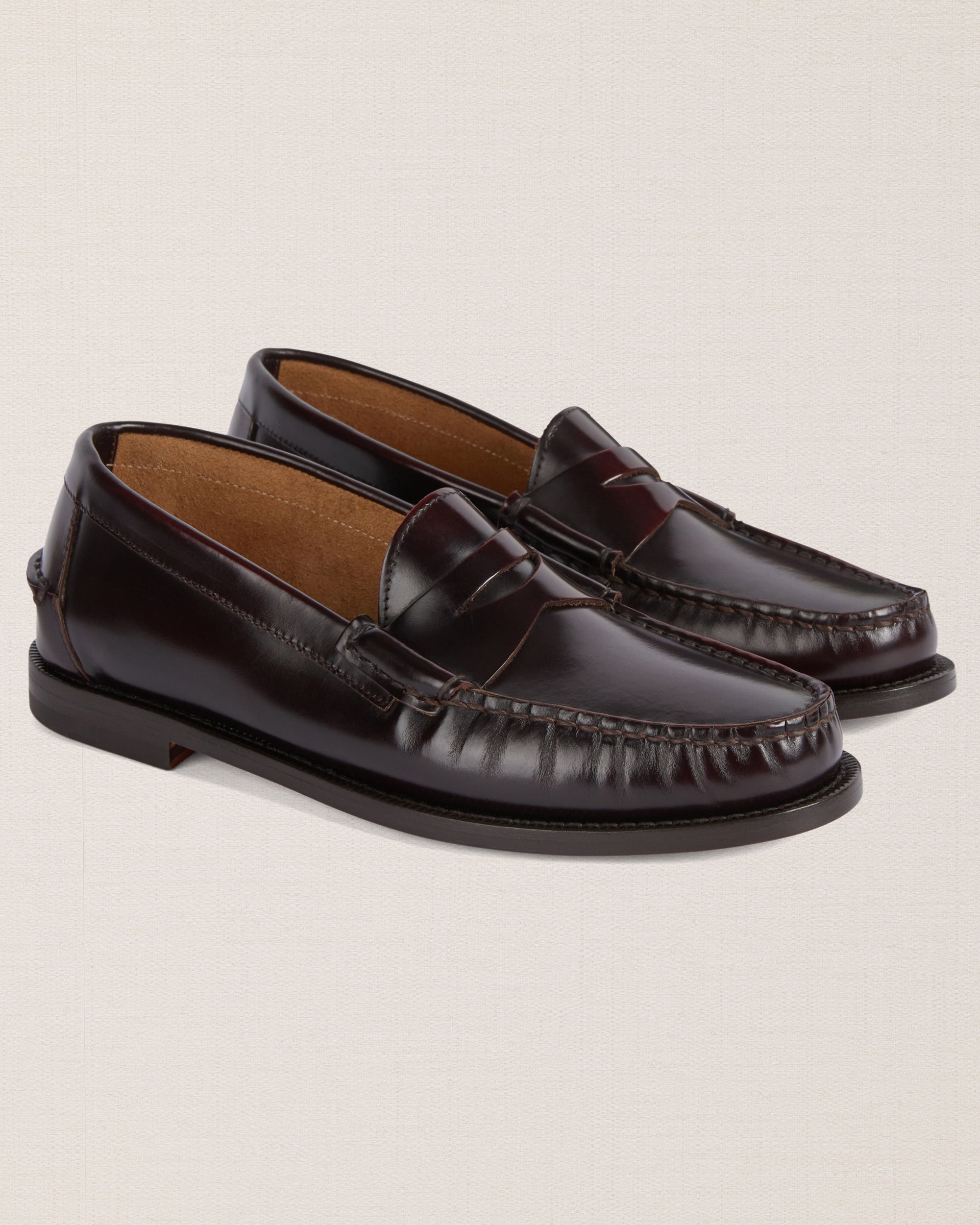 Velasca | Burgundy college loafers, entirely Made in Italy display picture 1
