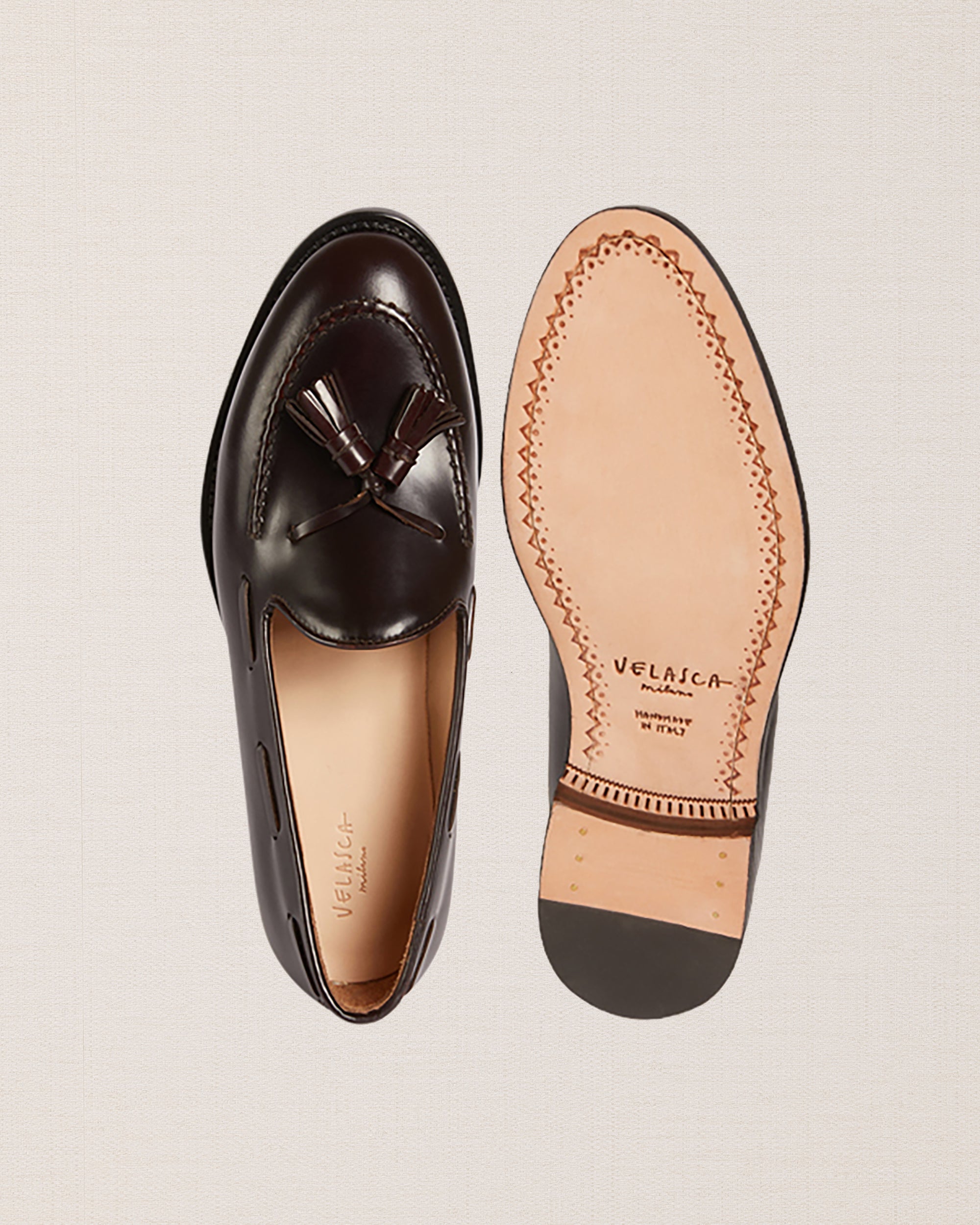 Women's leather moccasins with tassels | Velasca