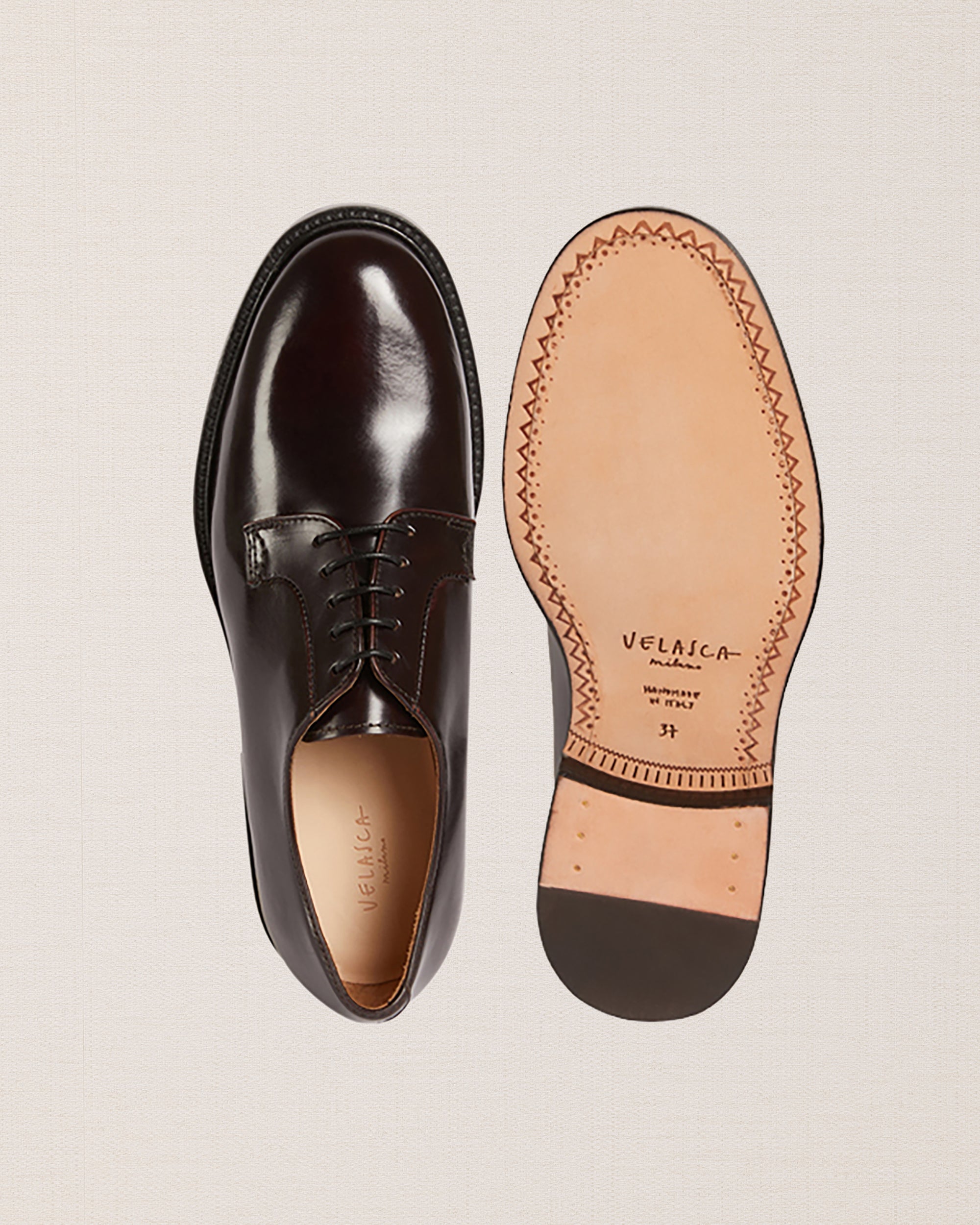 Women's derby shoes in leather Velasca