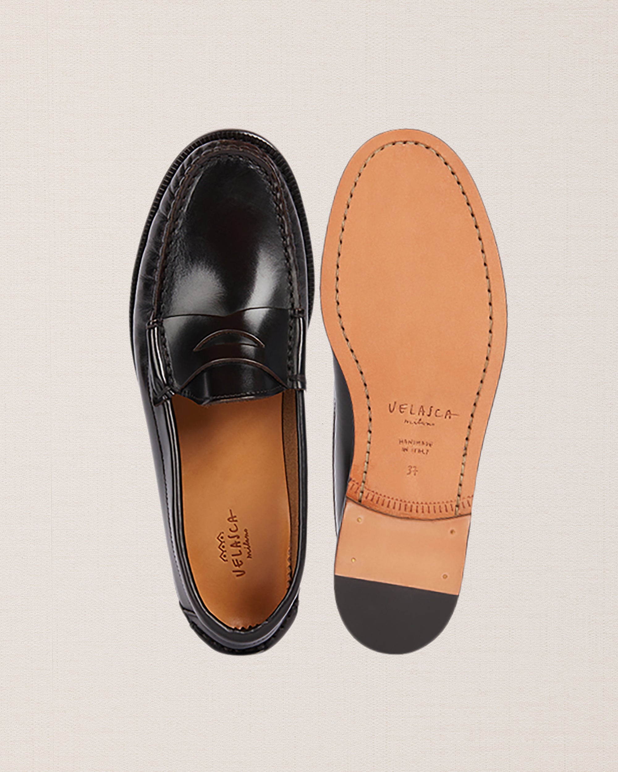 Velasca | Dark brown college loafers, entirely Made in Italy display picture 1