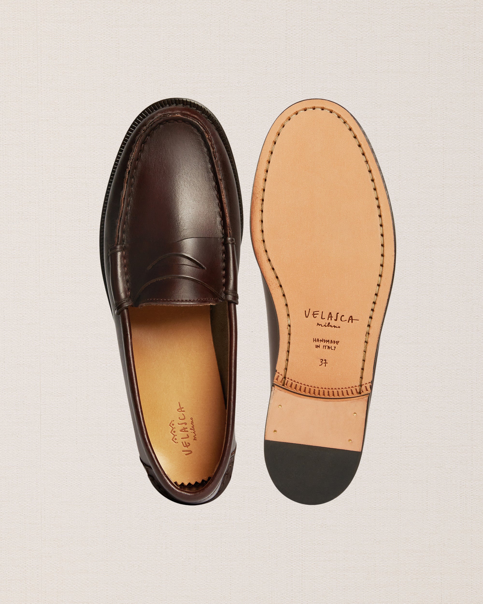 Velasca Women's college loafers in aged leather