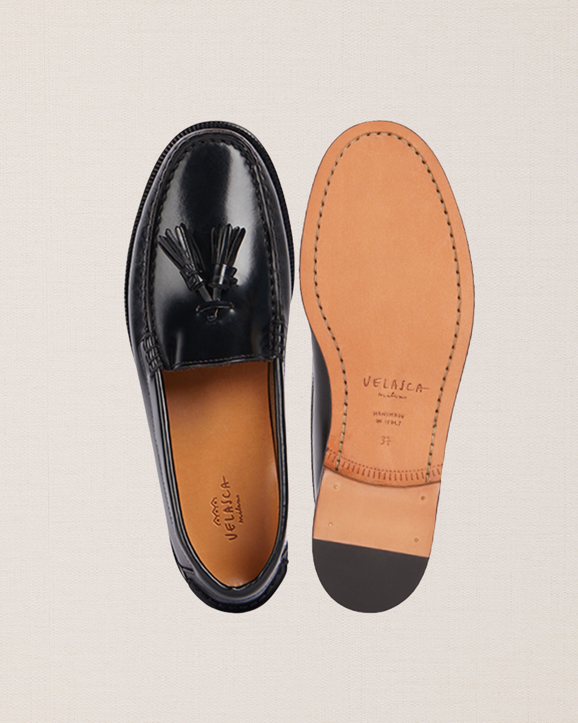 Mocassini Donna In Pelle Nautica - Jo & Joe Collection, Con Tassello, Flat Slip-On, Taglie 3-8