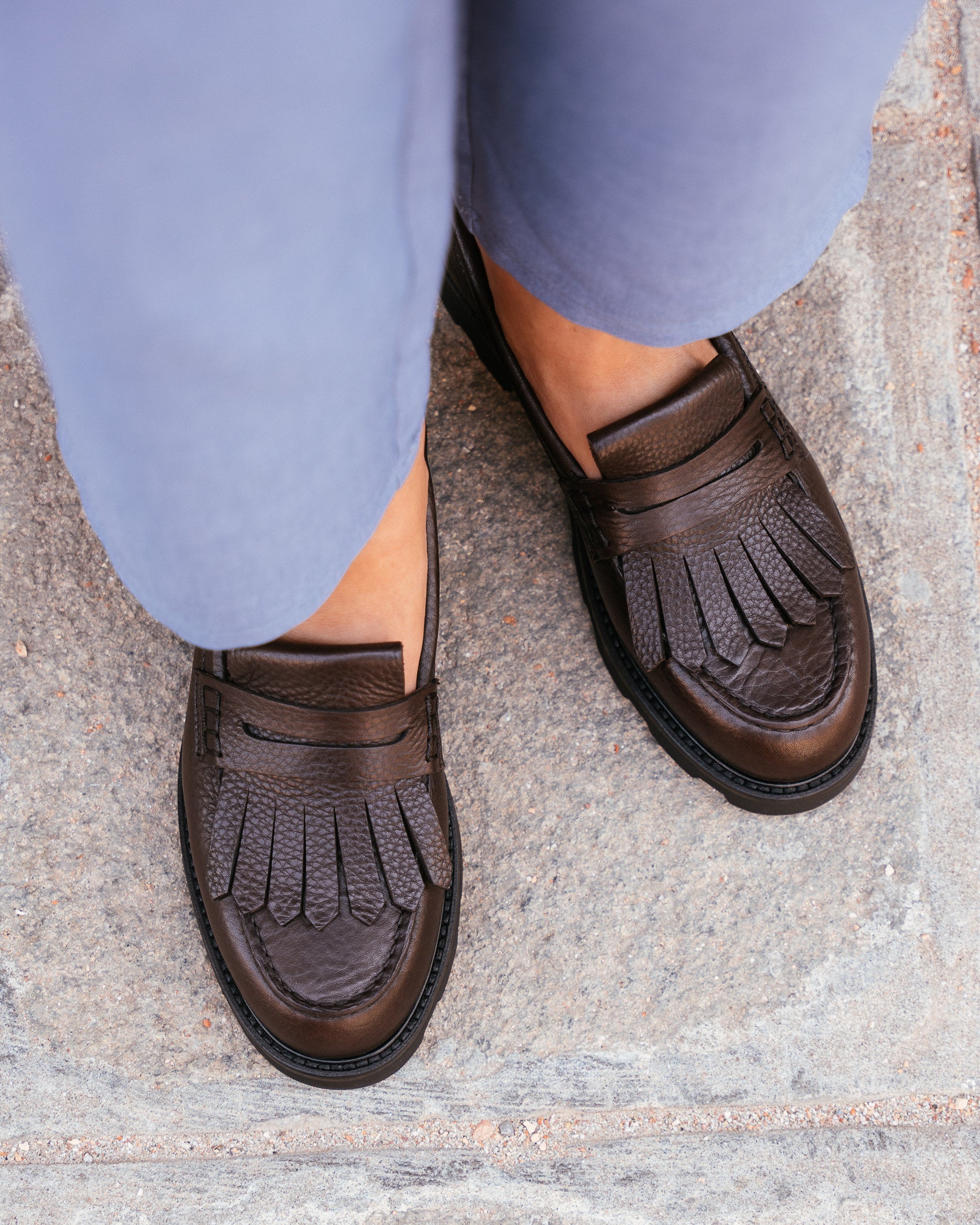 新品 FOOTSTOCK ORIGINALS LOAFER VIBRAM 7 Brown Waxed Suede Waterfproof Loafer - Cobbler Union
