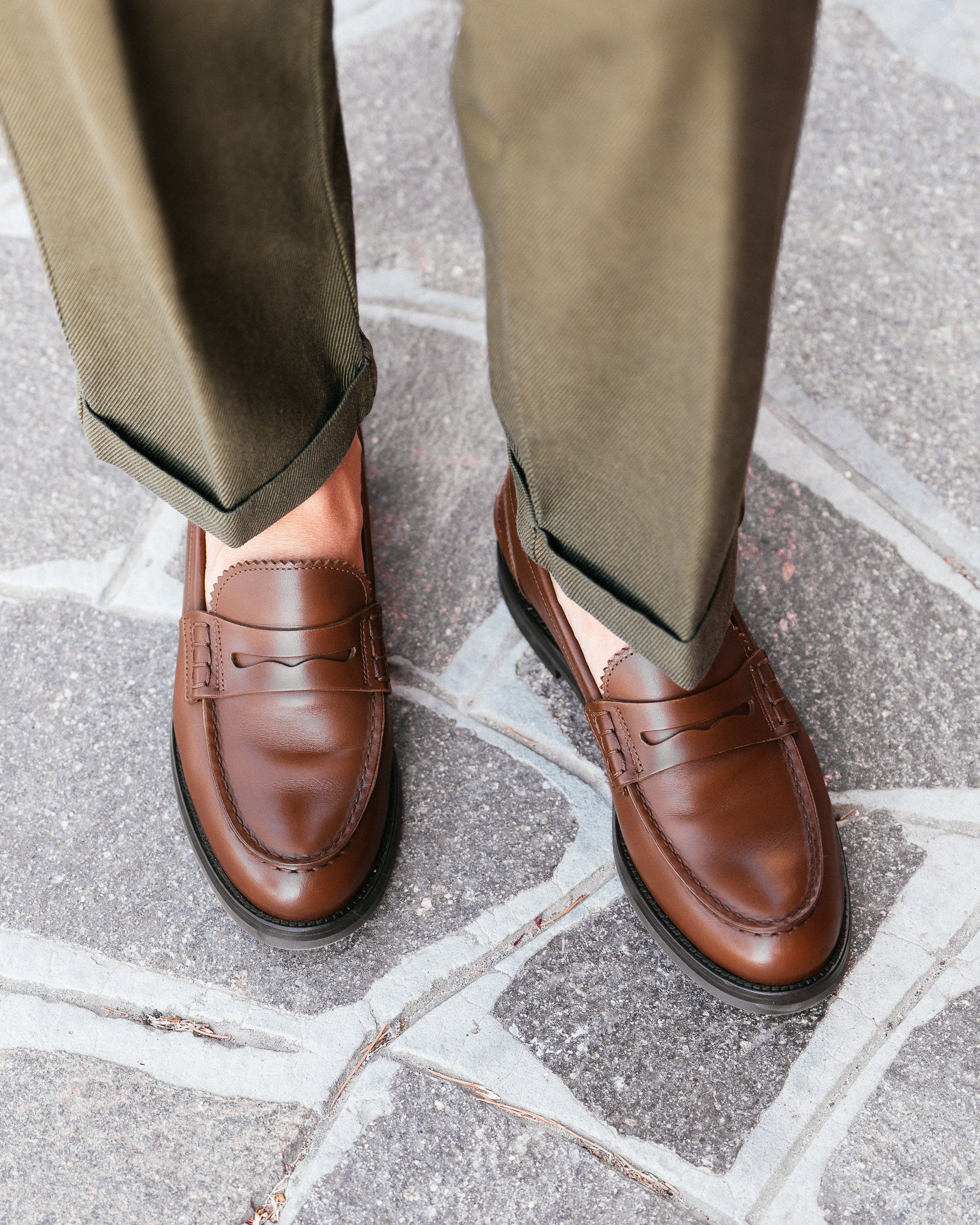 Velasca | Brown smooth leather penny loafers, Made in Italy